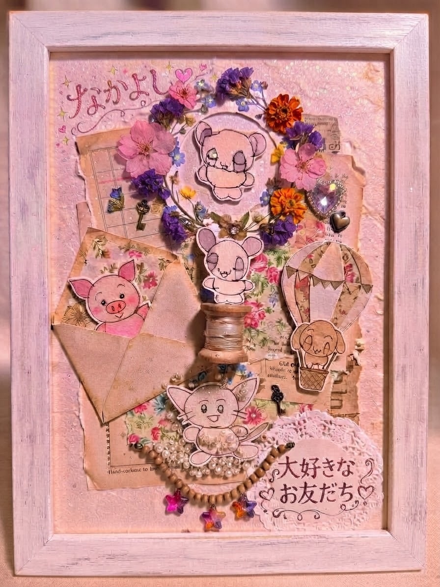 オリジナルL判フォト出品します 可愛いゆるかわ自作L判フォトゆるかわイラスト好きな方 イメージ1
