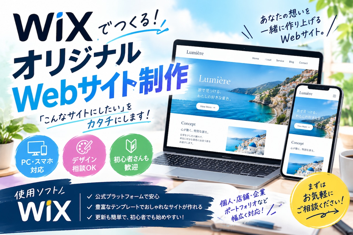 個人カフェキッチンカー向けWixサイト制作します 修正無制限！あなたの「お店のファン」を増やすデザイン作ります イメージ1
