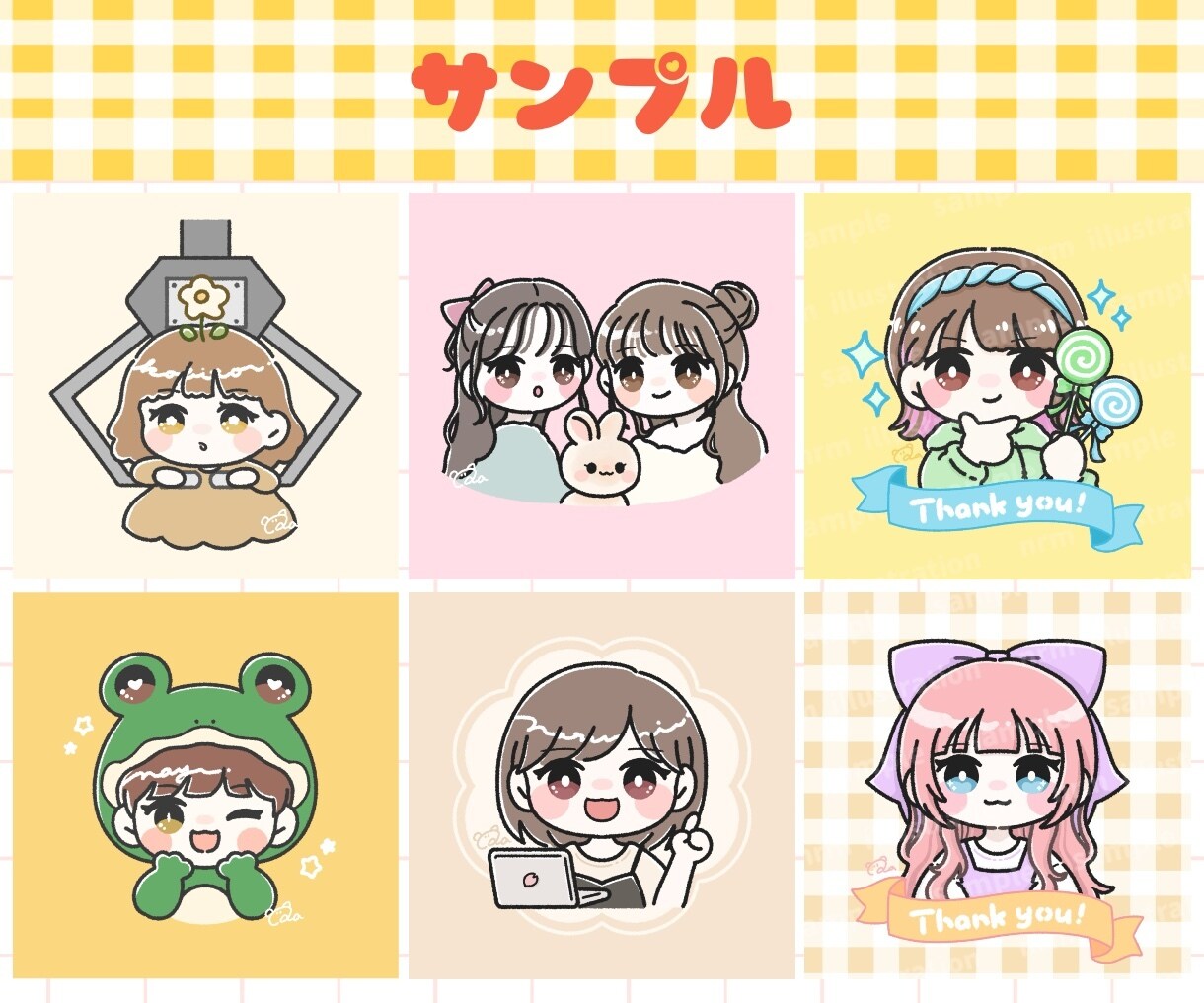ゆるポップなイラスト描きます SNSのアイコンやグッズに！可愛いデフォルメイラスト★ イメージ9