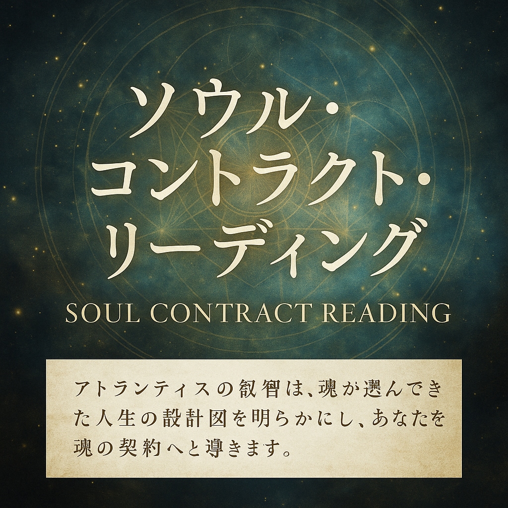 魂の設計図【ソウルコントラクト】をお届けます ★あなたの魂が生まれてくる前に決めた今世のブループリント★ イメージ1