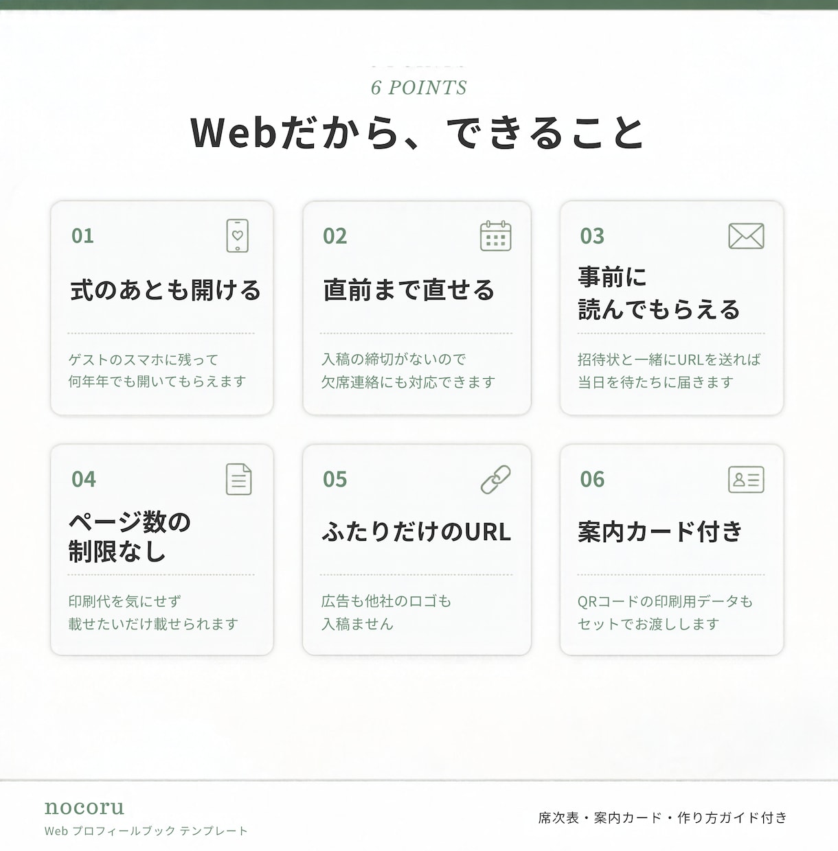 式後も開かれるWebプロフィールブックを届けます 【先着3名様モニター価格】席表・案内カード付き／直前修正OK イメージ3
