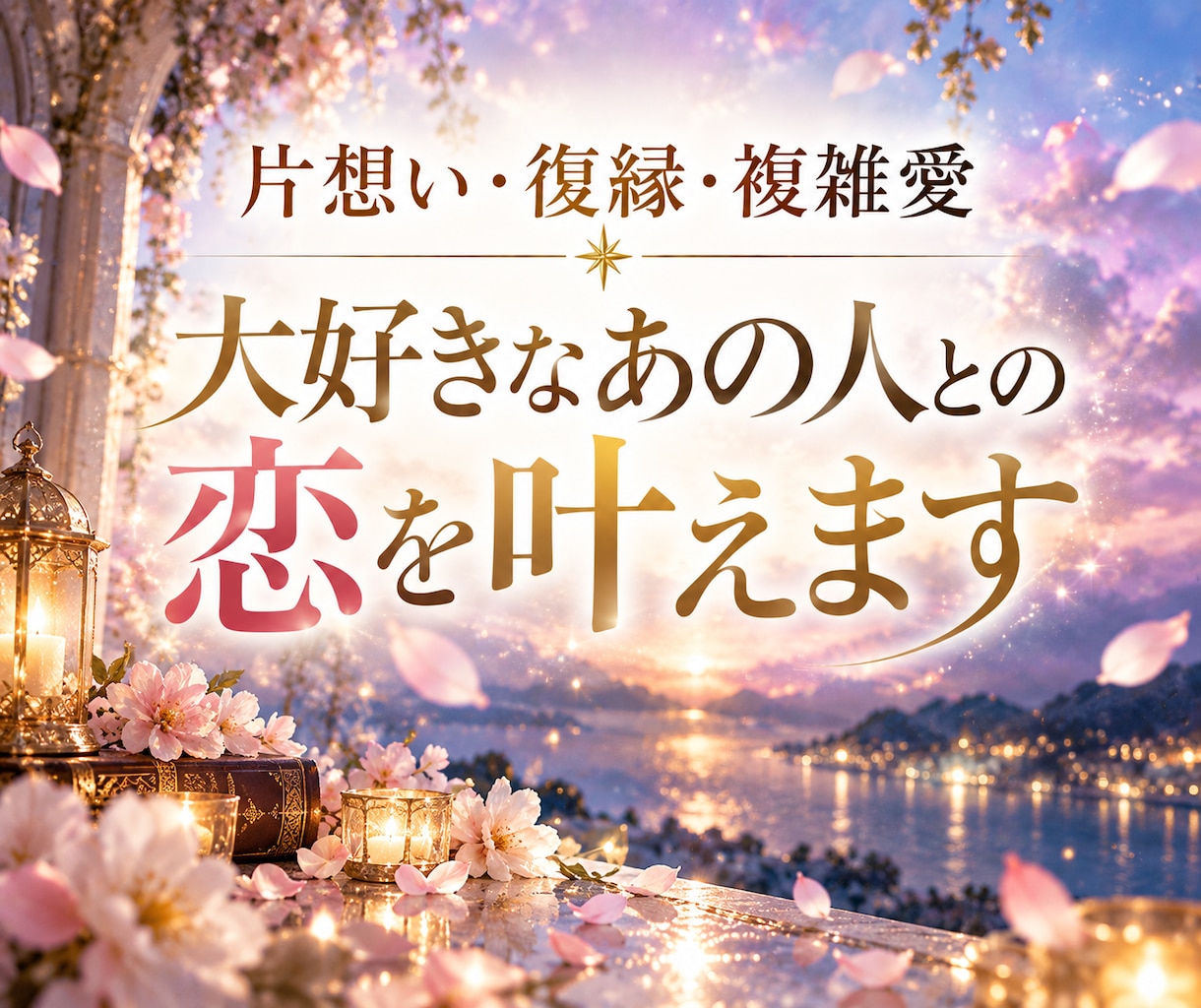 片想い・復縁・複雑愛｜好きなあの人との恋を叶えます 相手の本音と二人の未来を霊視し、恋愛成就へ進む方法を伝えます イメージ1