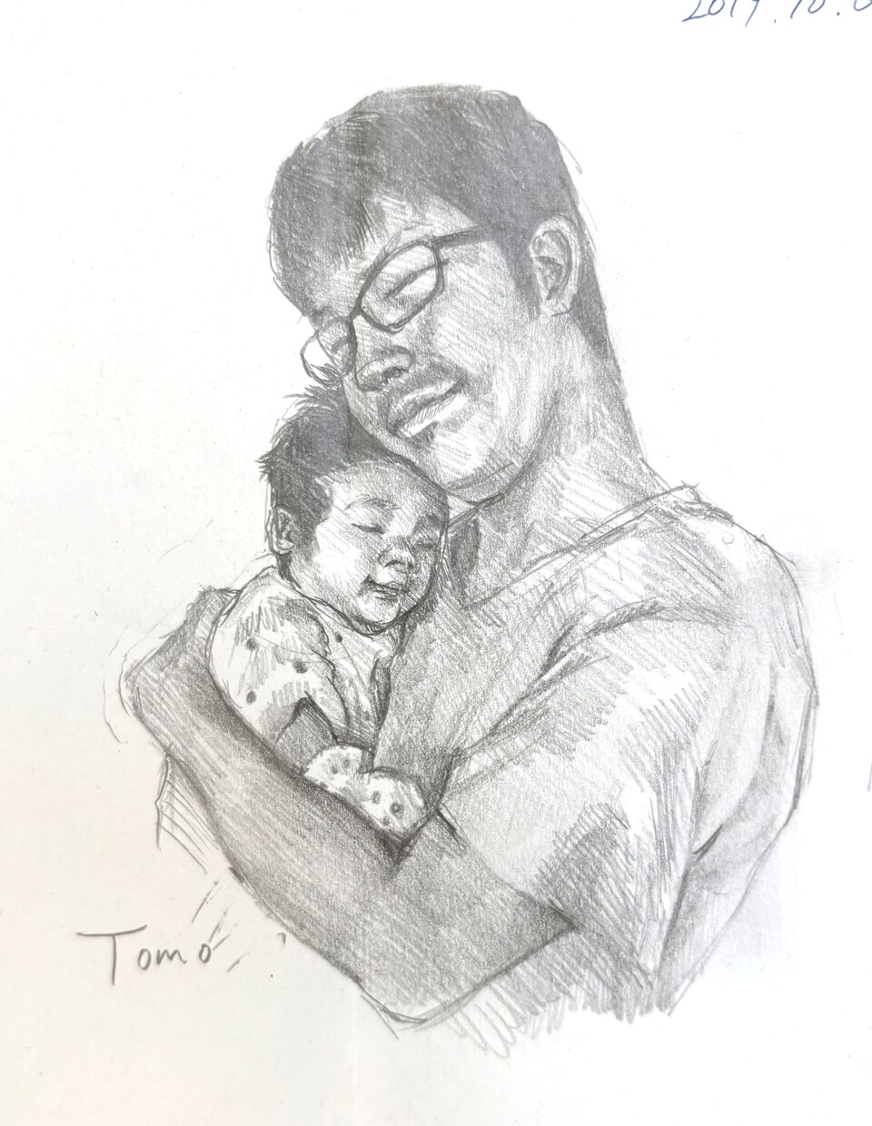 水彩画・鉛筆画｜温もり伝わる家族の似顔絵を描きます 大切な思い出を、世界に一枚だけの優しい手描き作品に。 イメージ1