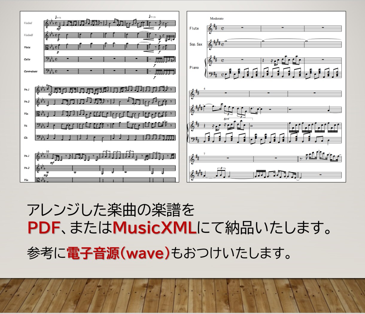 お好みのアレンジで演奏用の楽譜を作成します メドレー、JAZZ風、アンサンブル…なんでもござれの編曲屋♪ イメージ4
