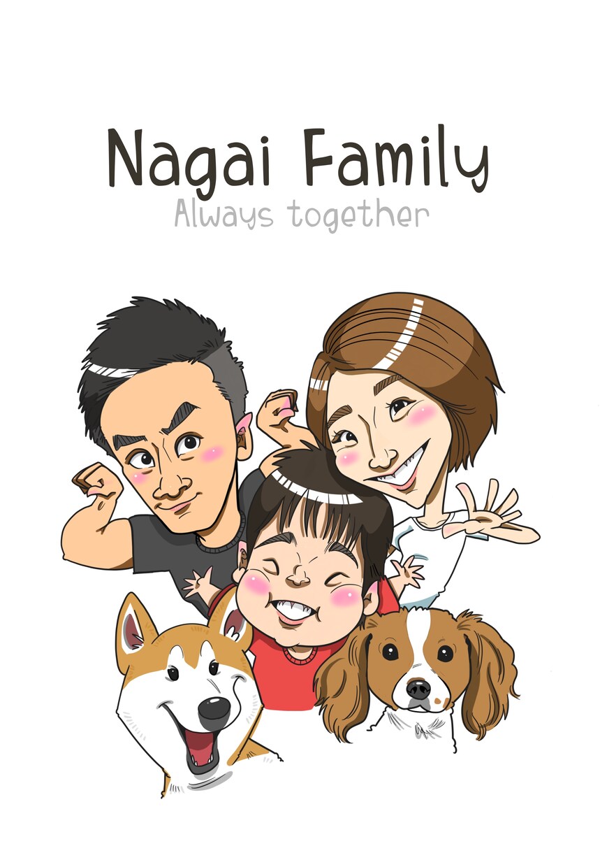 ご家族お子様の似顔絵をお描きします 世界に１つ可愛いキャラクタータッチの似顔絵 イメージ2