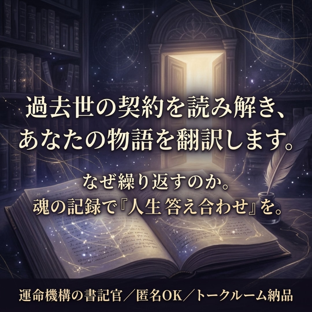 過去世の契約を読み解き『魂の物語』を翻訳鑑定します 人生が苦しいのは過去世での「契約」が今とズレているからです。 イメージ1