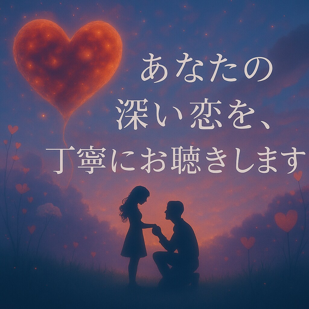 男女OK✻なぜか恋愛がうまくいかない理由あります 考え方の癖を一緒に整理し、感情と背景に寄り添う恋愛相談 イメージ3