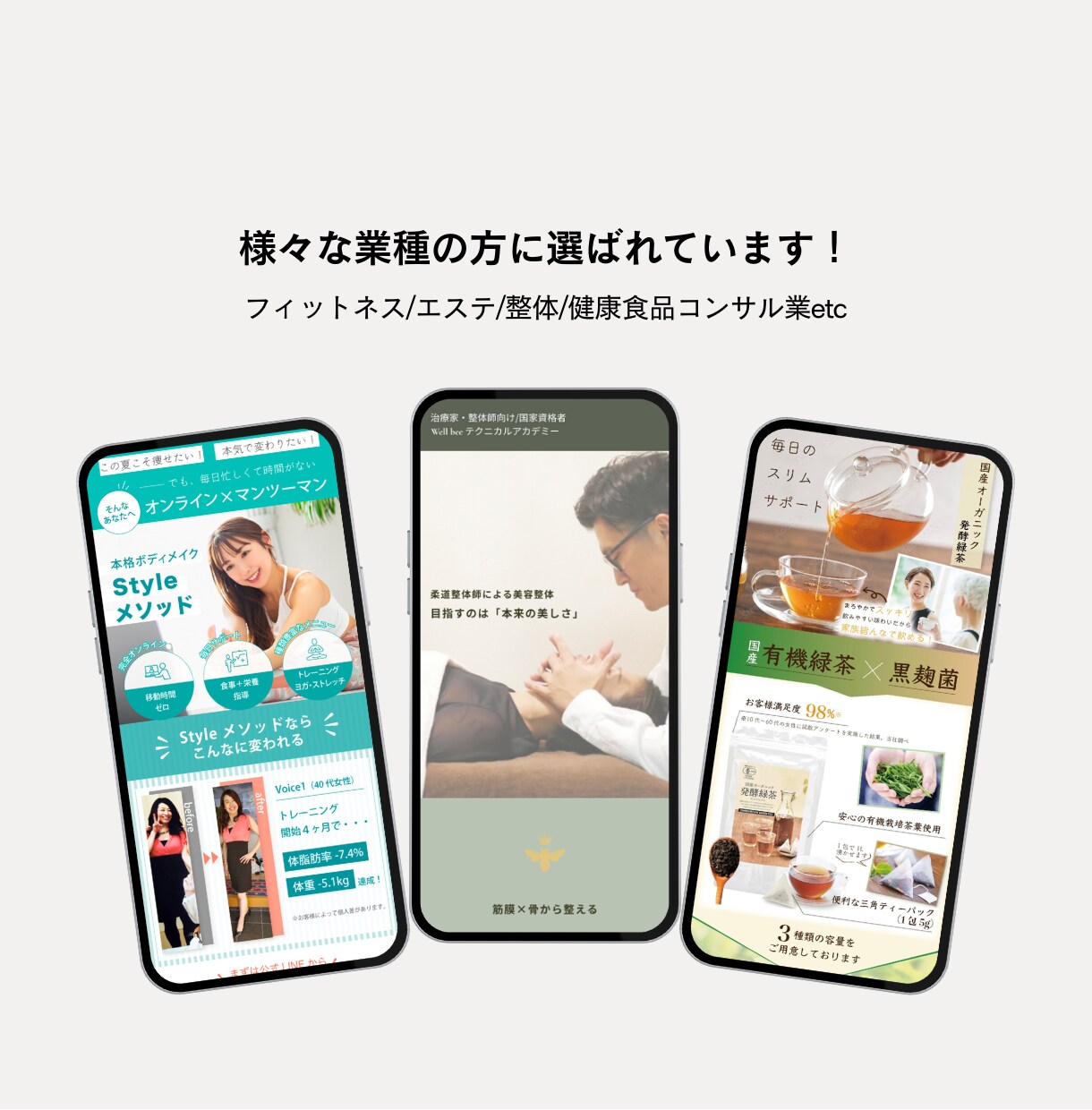 オリジナルLP｜STUDIOで制作します ノーコードで自由度の高いデザインを実現します！ イメージ5