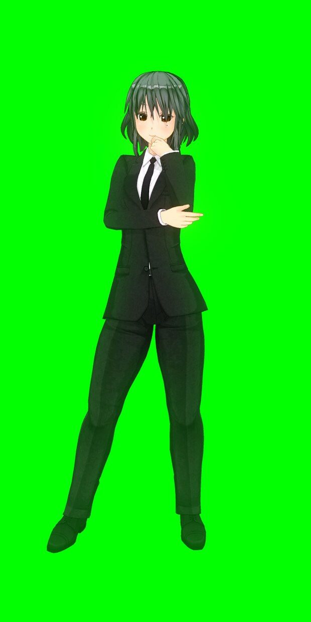 2Dのキャラクター作成します 背景を緑にしているので切り抜きが簡単になっています イメージ2