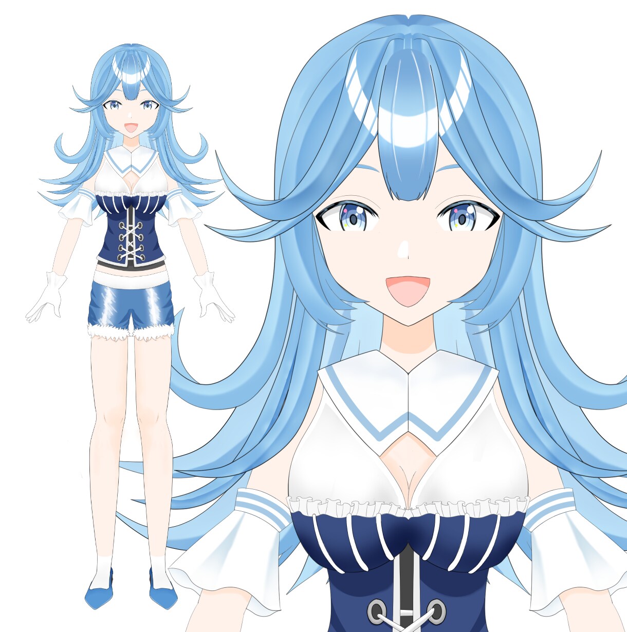 Vtuberキャラデザ・立ち絵イラストを制作します パーツ分けしたLive2D用のイラストを納品 イメージ3
