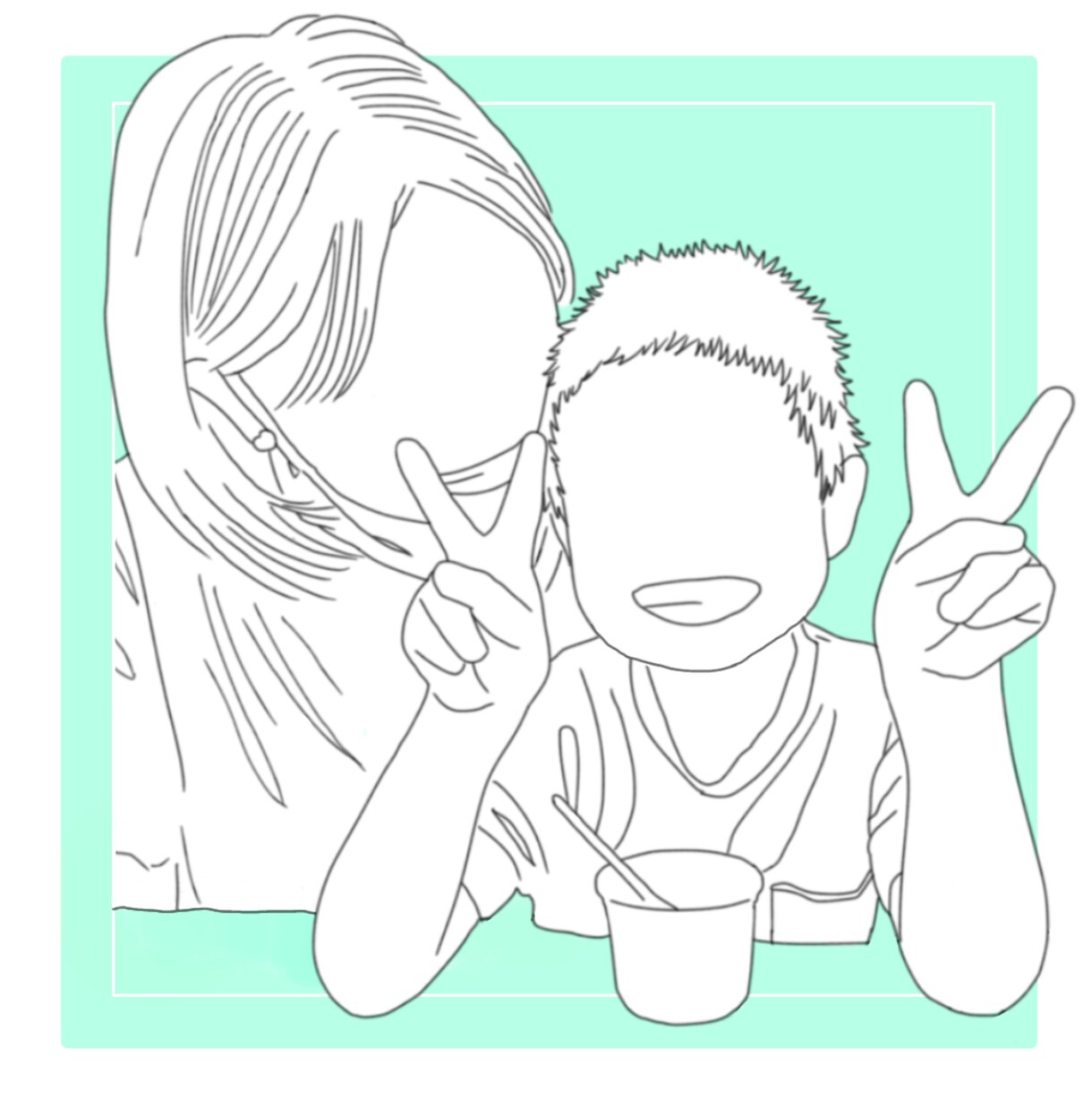 シンプル！線画イラスト描きます あなたの写真がシンプルな線画イラストに！ イメージ3