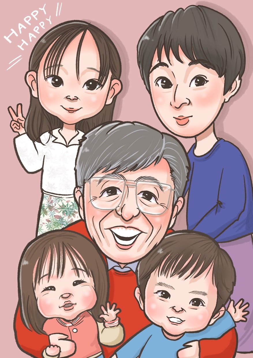 ２名様〜亡くなった方との「今」を似顔絵でお描きます 大切な方に「おかえり」と明るく声をかけられる心温まる似顔絵 イメージ5