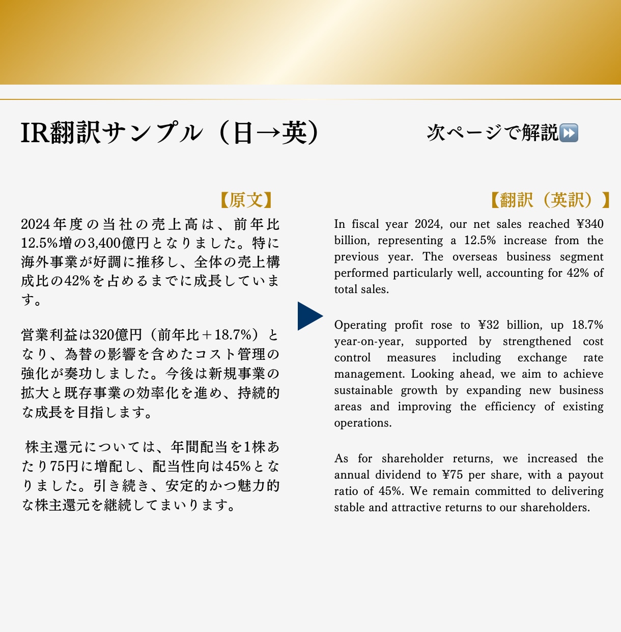 投資家向けIR資料を英訳します ＼実績づくり中の特別価格／成果に直結するIR翻訳 イメージ2