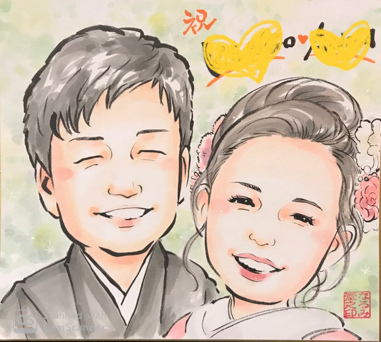 プレゼントに！お二人の似顔絵描きます 還暦祝いやウエディングに、大変喜ばれています イメージ5