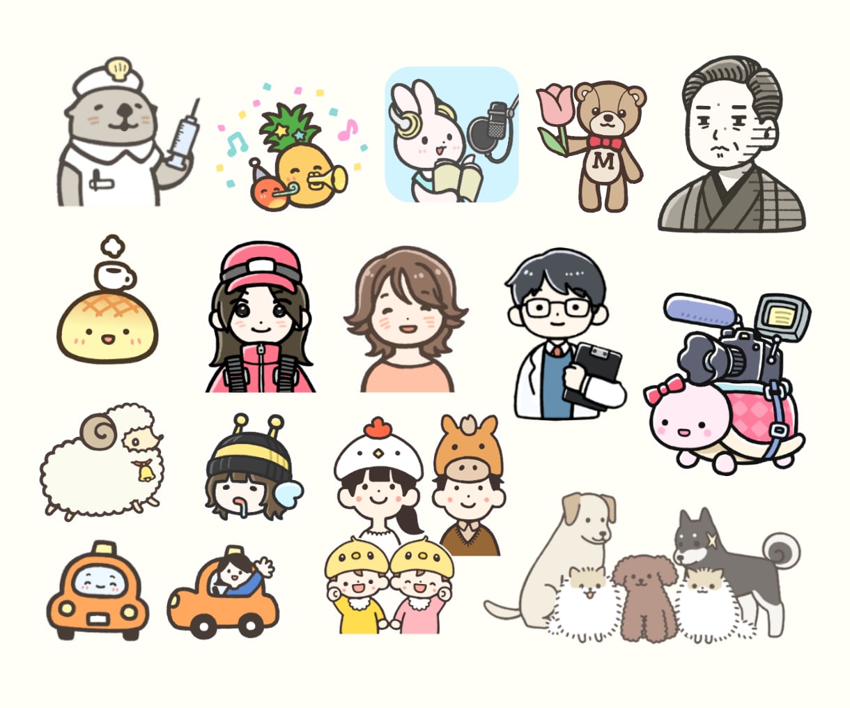 表情差分追加OK！ゆるかわイラストアイコン描きます 目を引くかわいいデフォルメキャラで好印象☺︎aiデータも可能 イメージ2