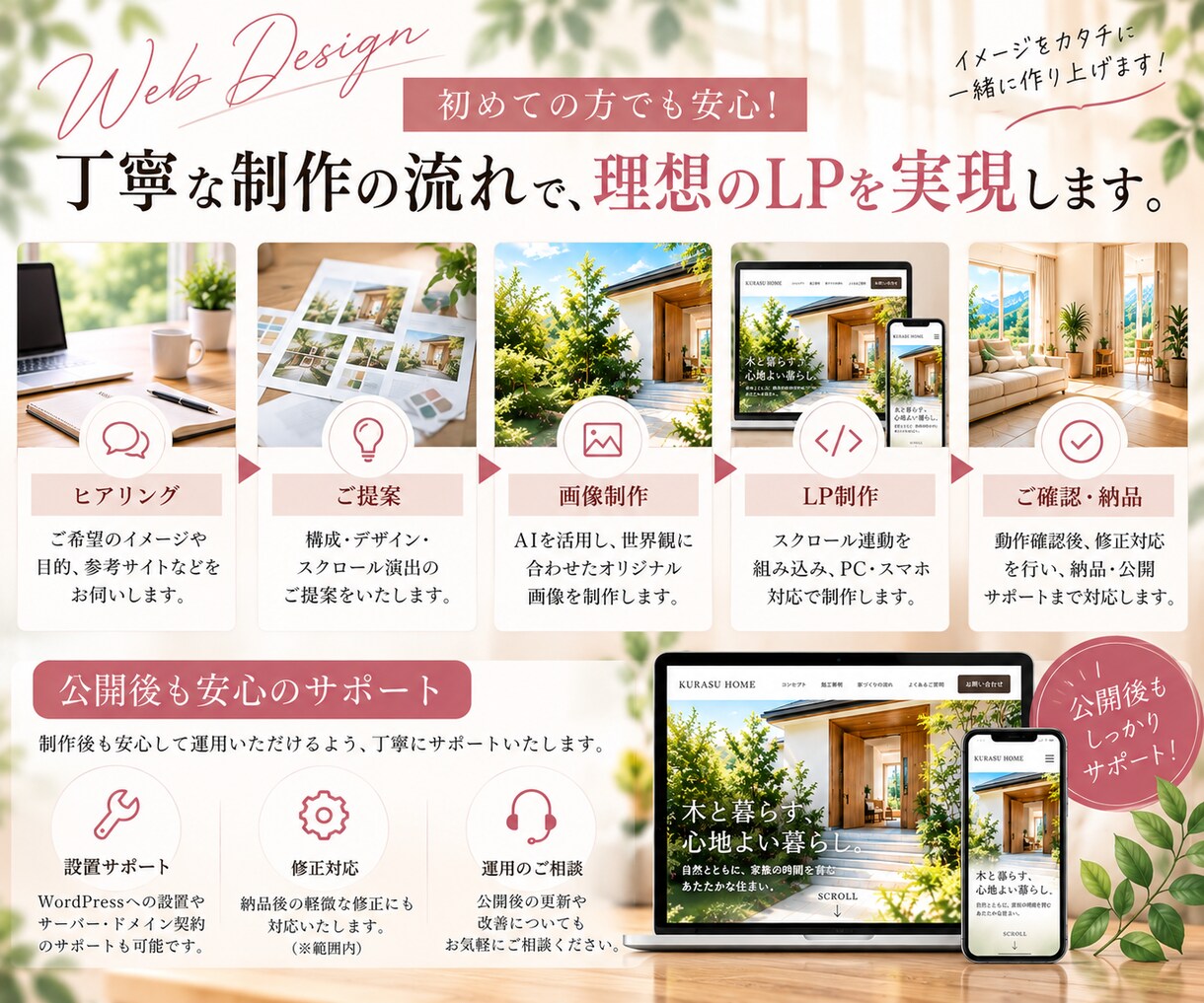 スクロールで動く体験型LPを制作します AI画像×スクロール連動で、印象に残るホームページを制作！ イメージ4