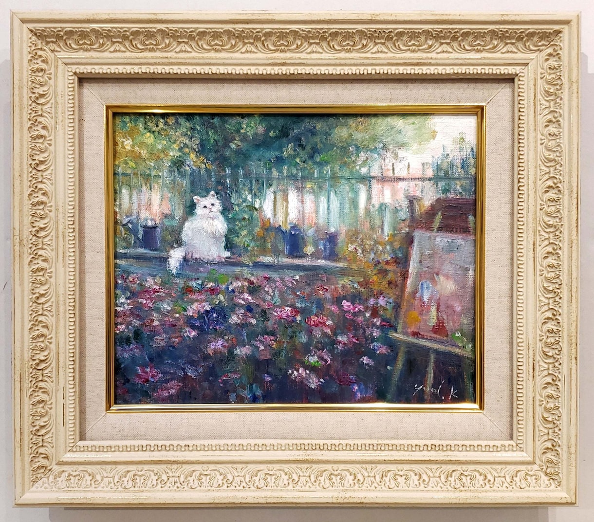 印象派のようなタッチのプロの画家が油絵を制作します サイズ：F3/額付/表紙絵/贈答用/商用利用/お部屋に飾る絵 イメージ2