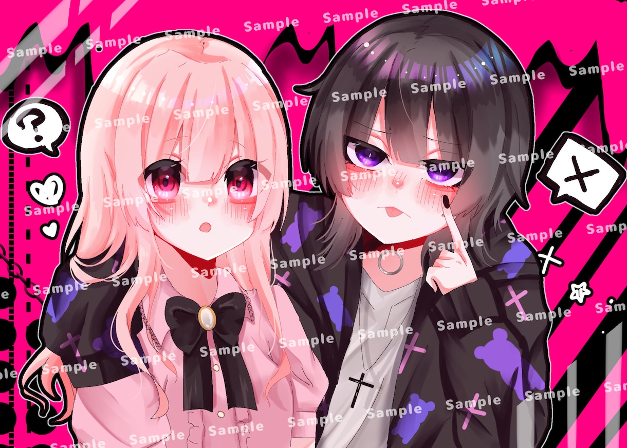 きらきら可愛い♡あなたのかわいいイラストを描きます あなたのお手元に萌え萌えかわいいイラストをお届けします♡ イメージ2