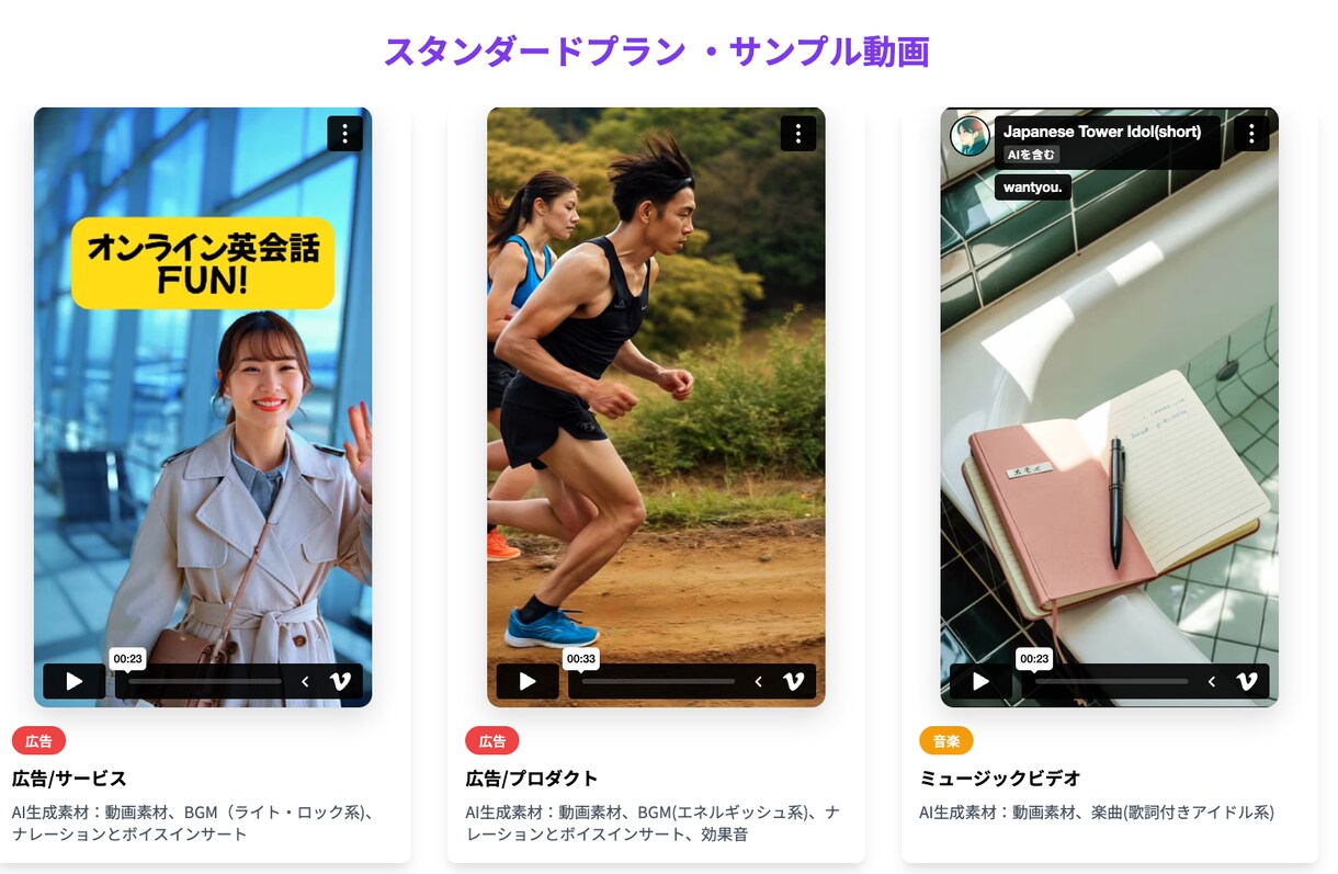 コスト削減！最先端AIでリアルな動画制作します 企画から丸投げOK！ブランドムービーからショート動画まで対応 イメージ3