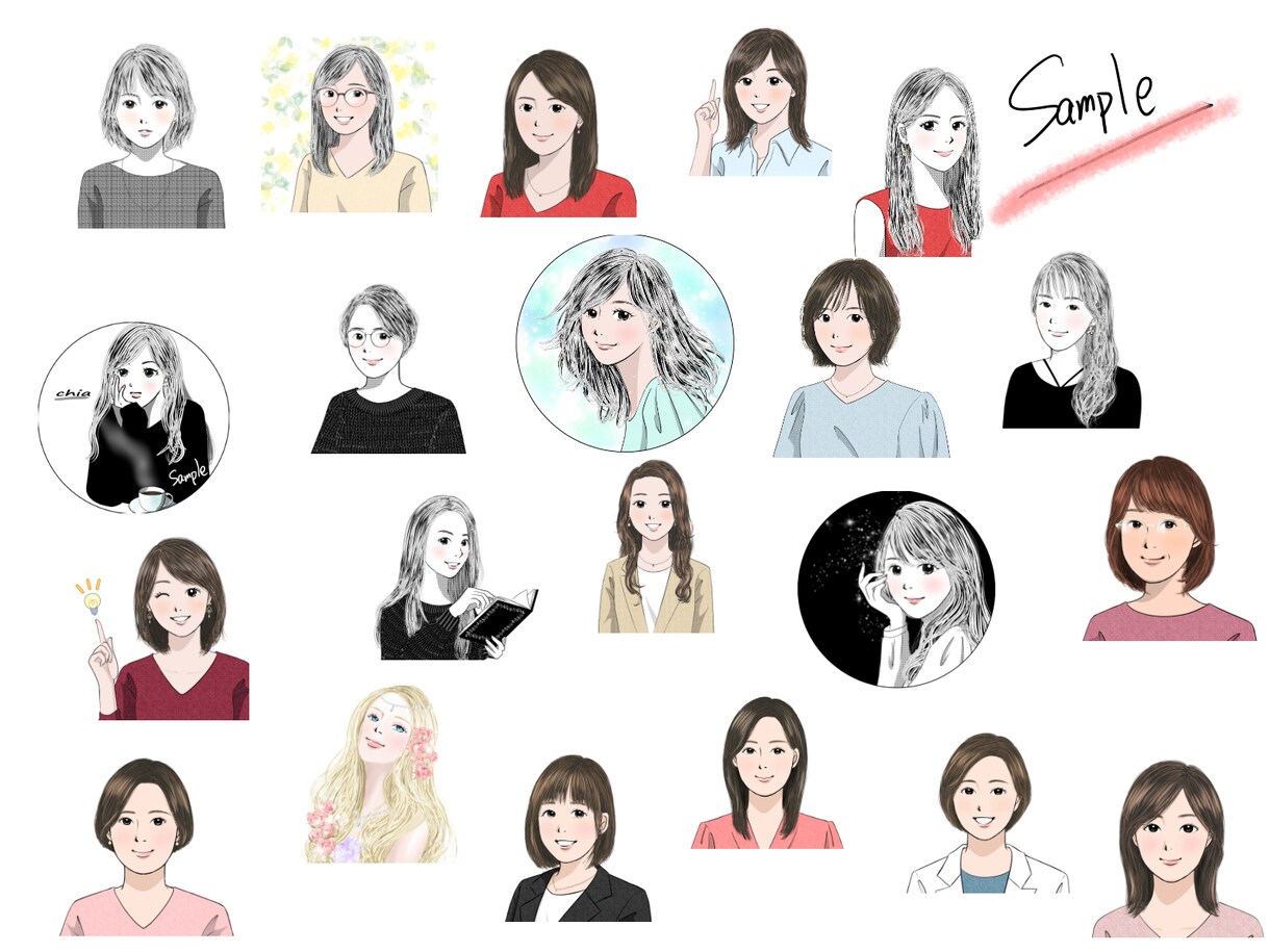 シンプルきれいめ・オトナ女性描きます ※只今リピーター様のみ対応させて頂いております イメージ6
