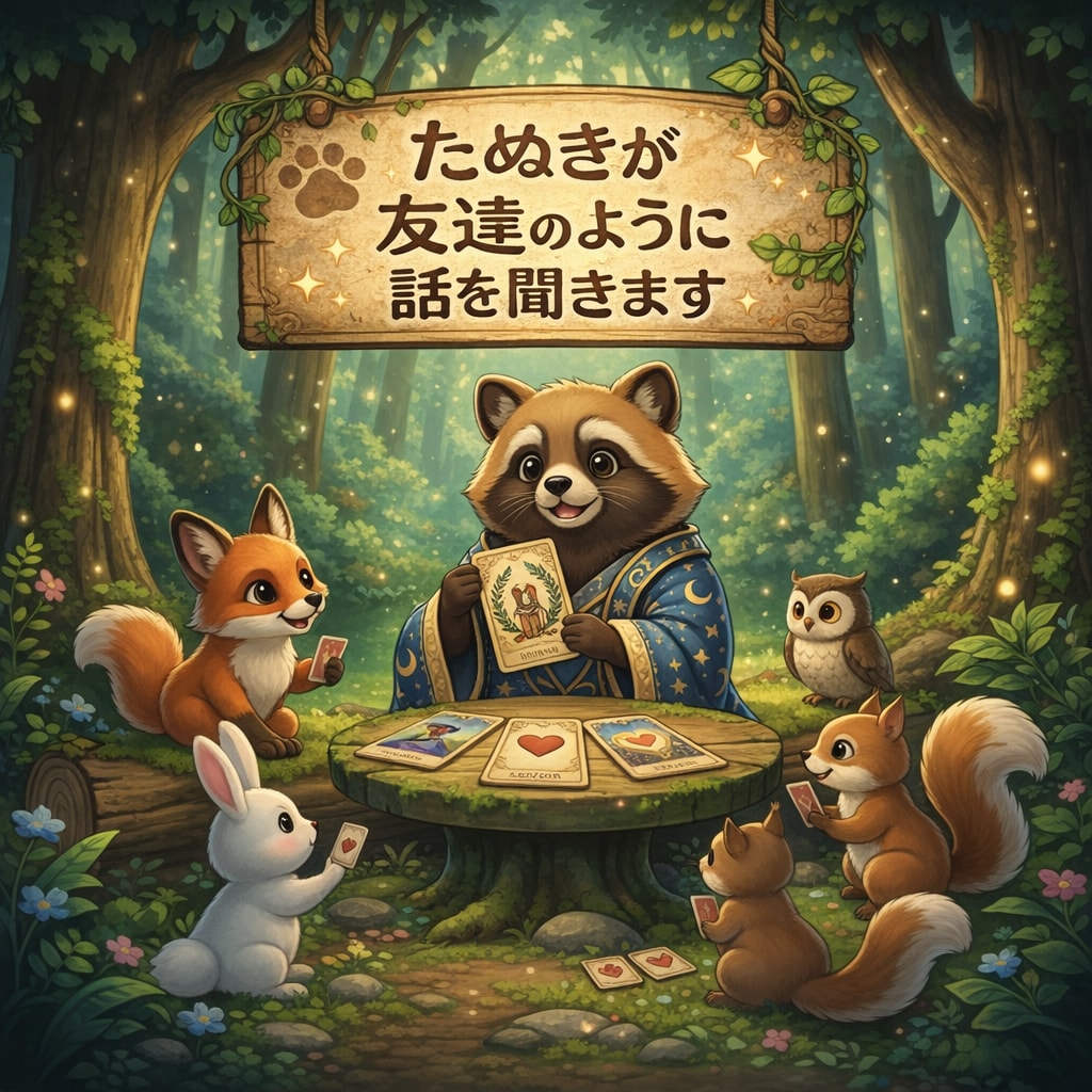 友達みたいな話し相手、優しく話を聞きます たぬきと友達のようにお話しませんか？ イメージ1