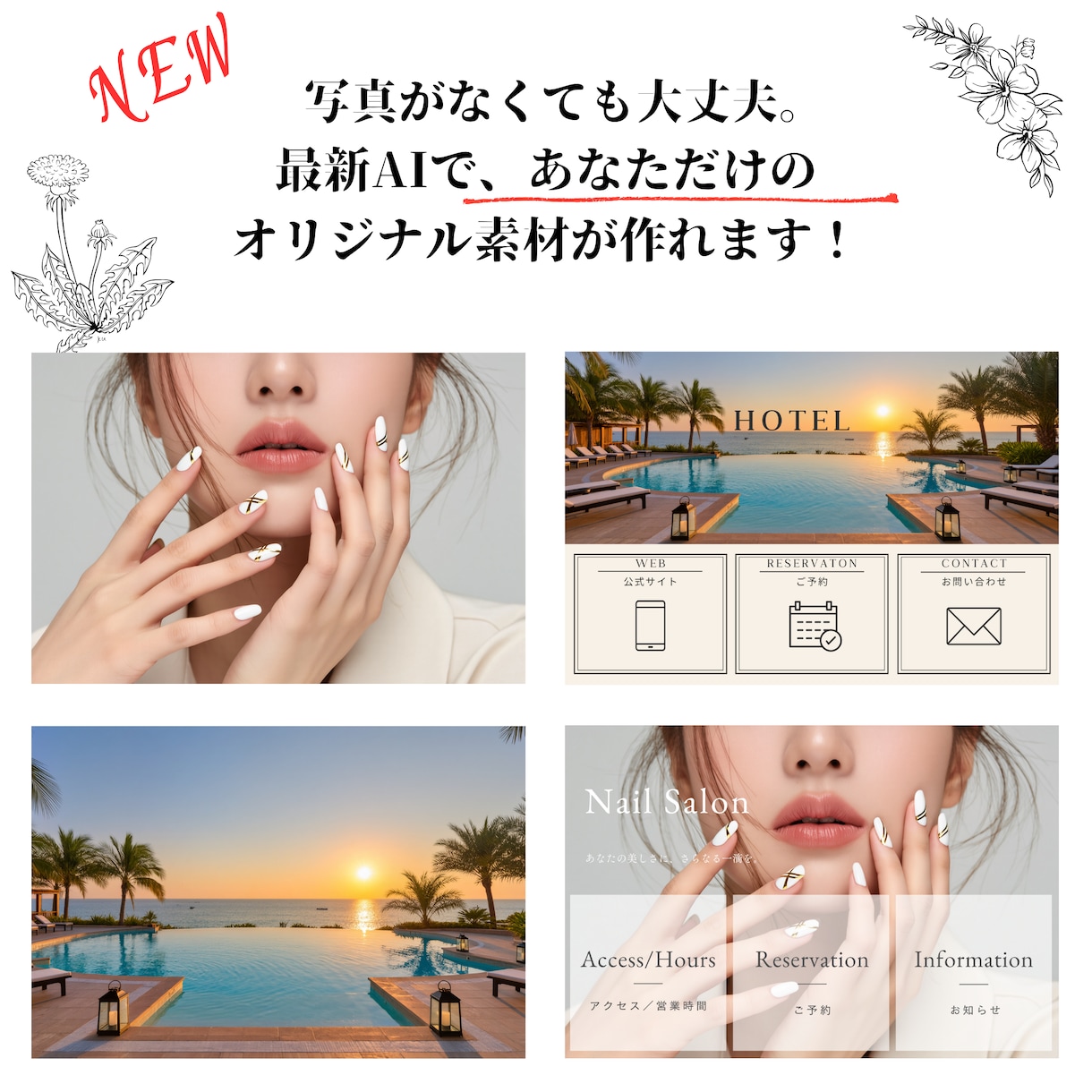 女性向けLINEリッチメニューを制作します はじめてでも安心。使われる前提で制作 イメージ2