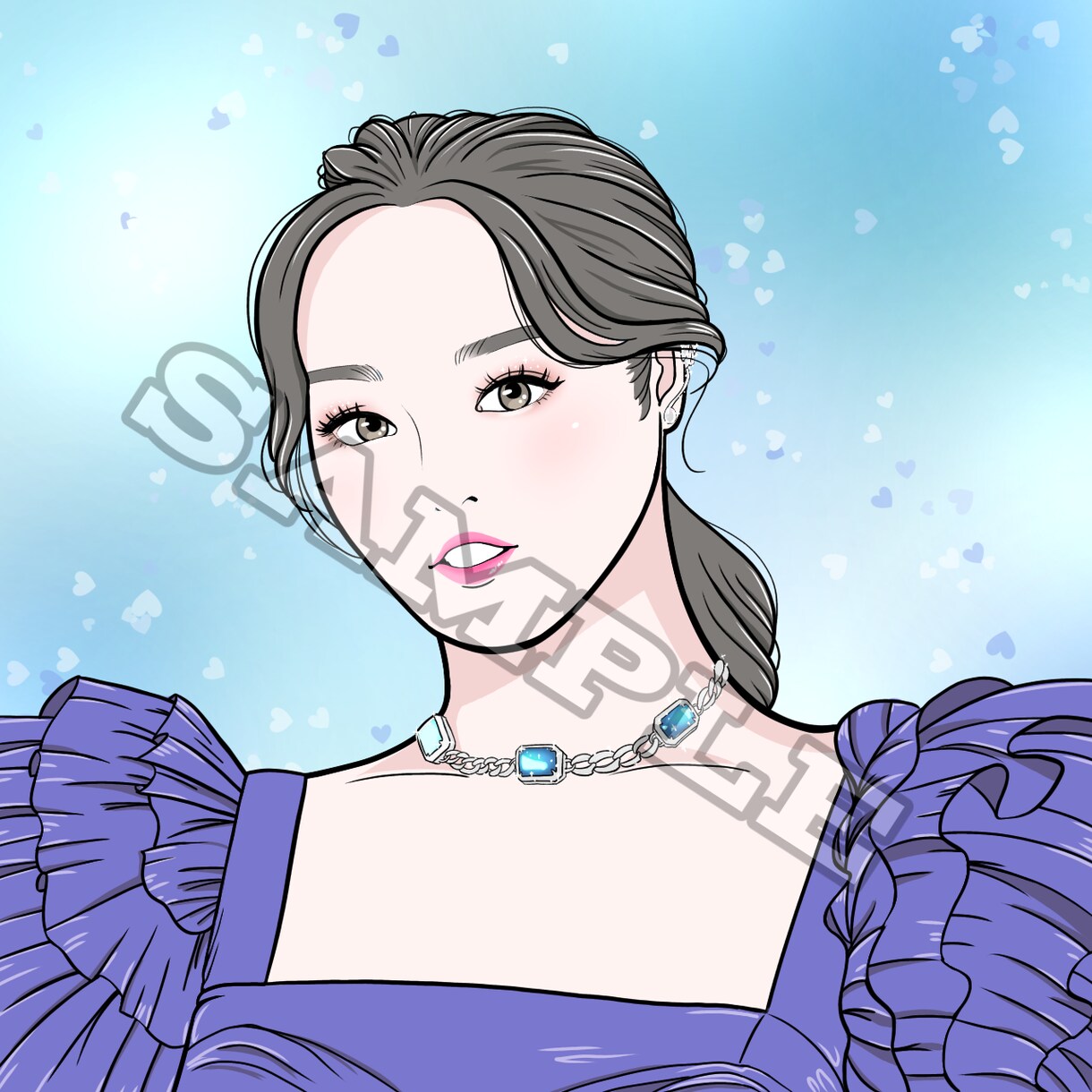 SNSアイコン等♪アイドルのような人物画を描きます 細かい要望がある方も相談してください♡ イメージ5