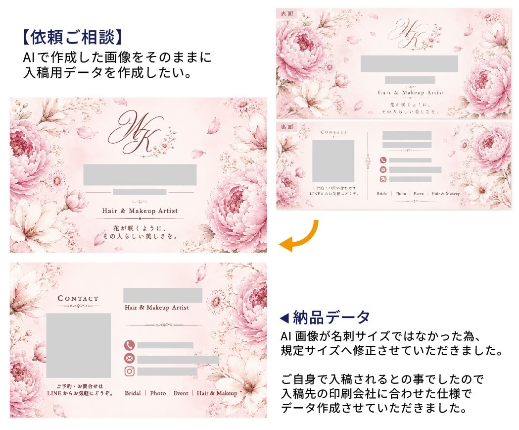 名刺やカードそっくりデータ制作＆文字修正します 【評価5.0継続中】丁寧な対応／修正無制限◎初めての方にも イメージ2