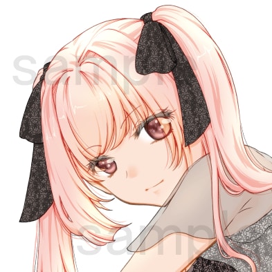 アイコン用女の子のイラスト描きます イメージカラーの女の子（ランダム） イメージ3