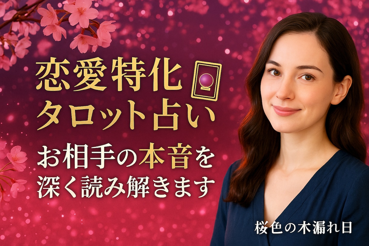 タロットであなたの恋愛の未来を占います 8月限定価格中「未来に希望の光を見つけるお手伝いをします」 イメージ1
