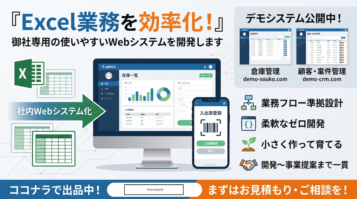 御社専用の使いやすいWebシステムを開発します 御社専用の使いやすいWebシステムを開発します イメージ1