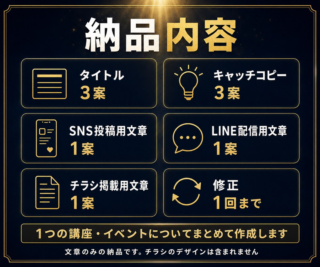 講座・イベントの伝わる告知文をまとめて作成します SNS・LINE・チラシの内容を分かりやすく整理します イメージ3
