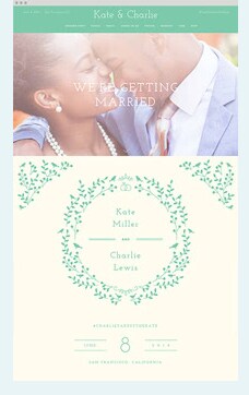 結婚式の招待状ウェブサイト作ります 海外のウェディングの様なお洒落な招待状を作りたい方へ!! イメージ2