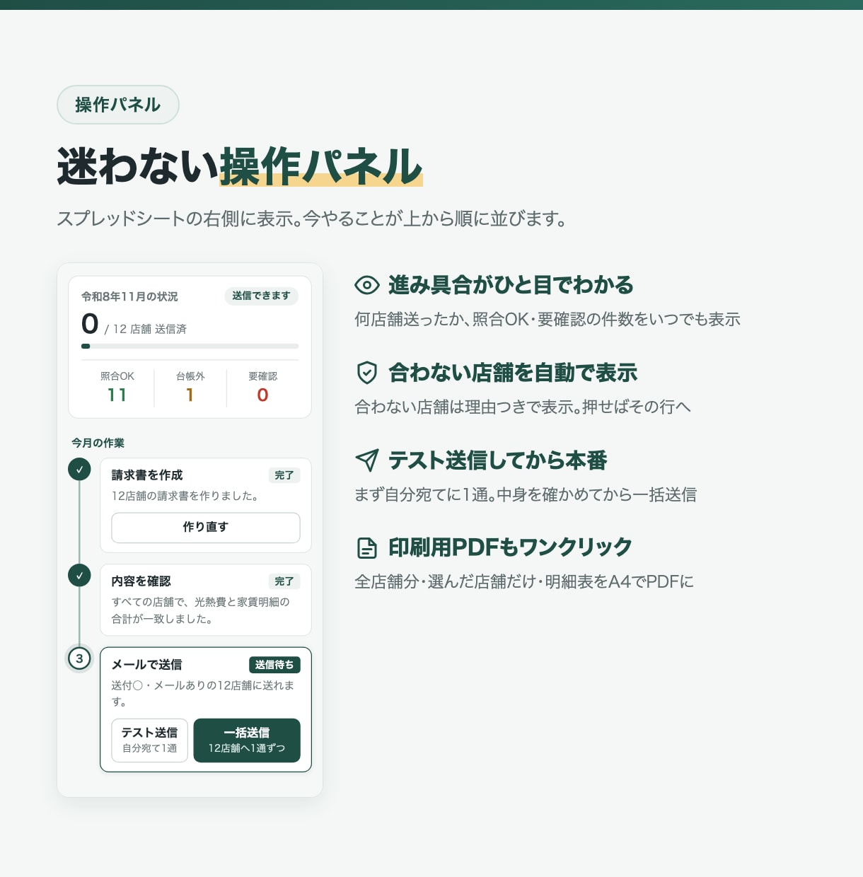請求書のPDF作成とメール一括送信を自動化します GAS｜誤送信防止つき・インボイス対応 イメージ4