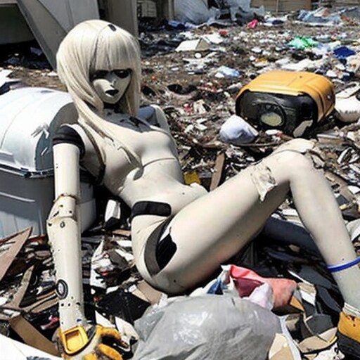 廃棄されたロボットをCG写真で創造しています ゴミ捨て場に廃棄された可哀想なロボットたちのCG写真 イメージ9