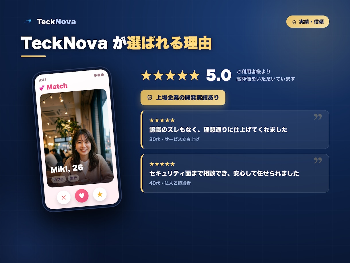 上場企業実績｜Webアプリ/システムを開発します 脆弱性対策まで標準対応。上場企業実績のプロが安心設計 イメージ2
