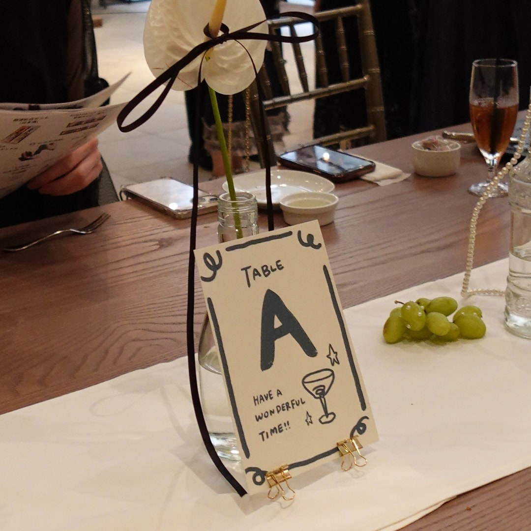 結婚式テーブルナンバー手書きデザイン販売します 海外ウェディングをイメージして手書きで作りました！ イメージ3