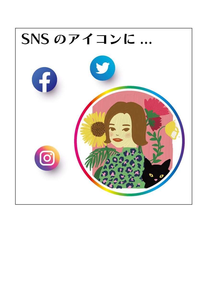 油彩風のアイコンを描きます SNSのアイコンなどに！お気に入りを添えて。 イメージ3