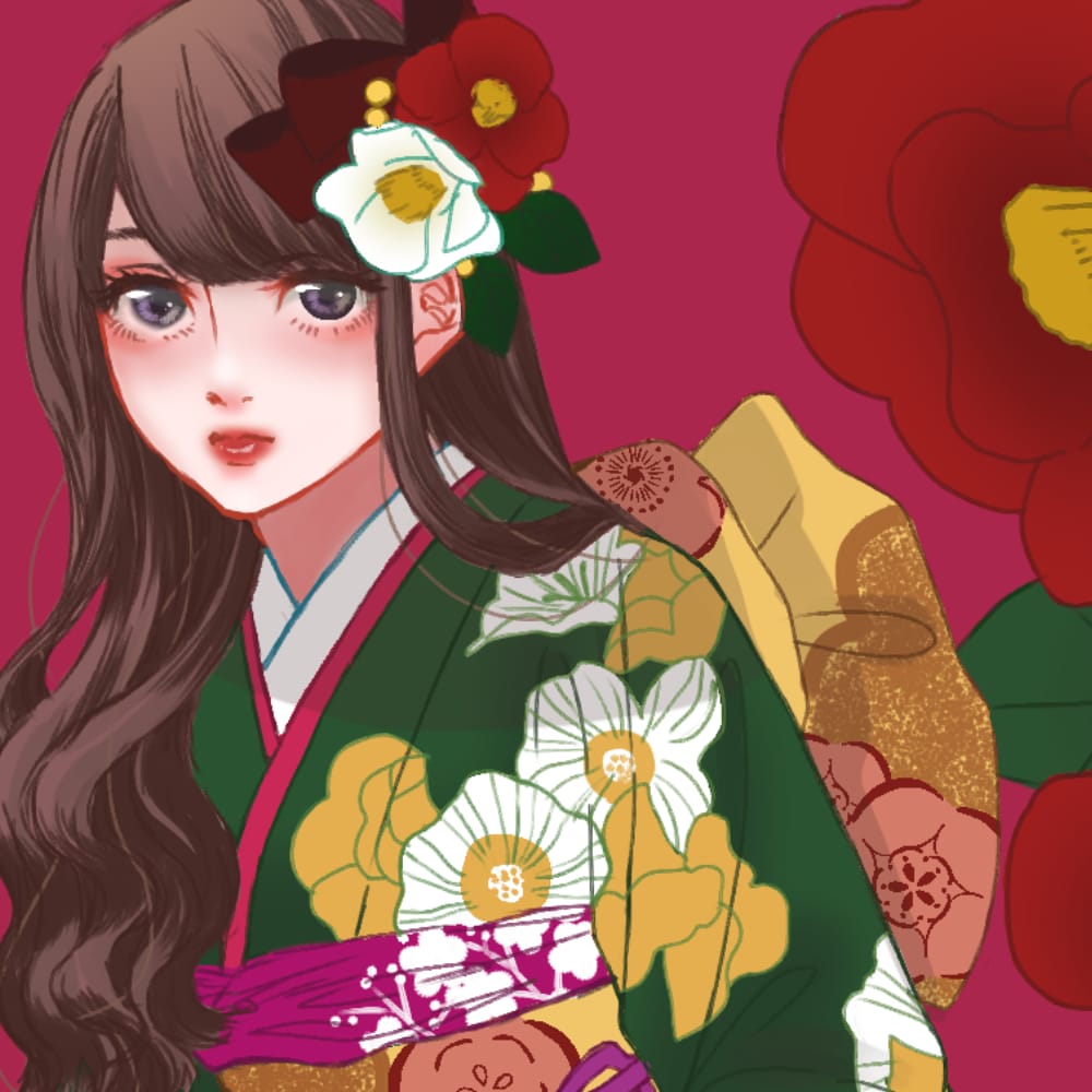 商用OK！レトロな和風のイラストを制作いたします 着物や浴衣、和服のイラストでおしゃれな雰囲気に！ イメージ9