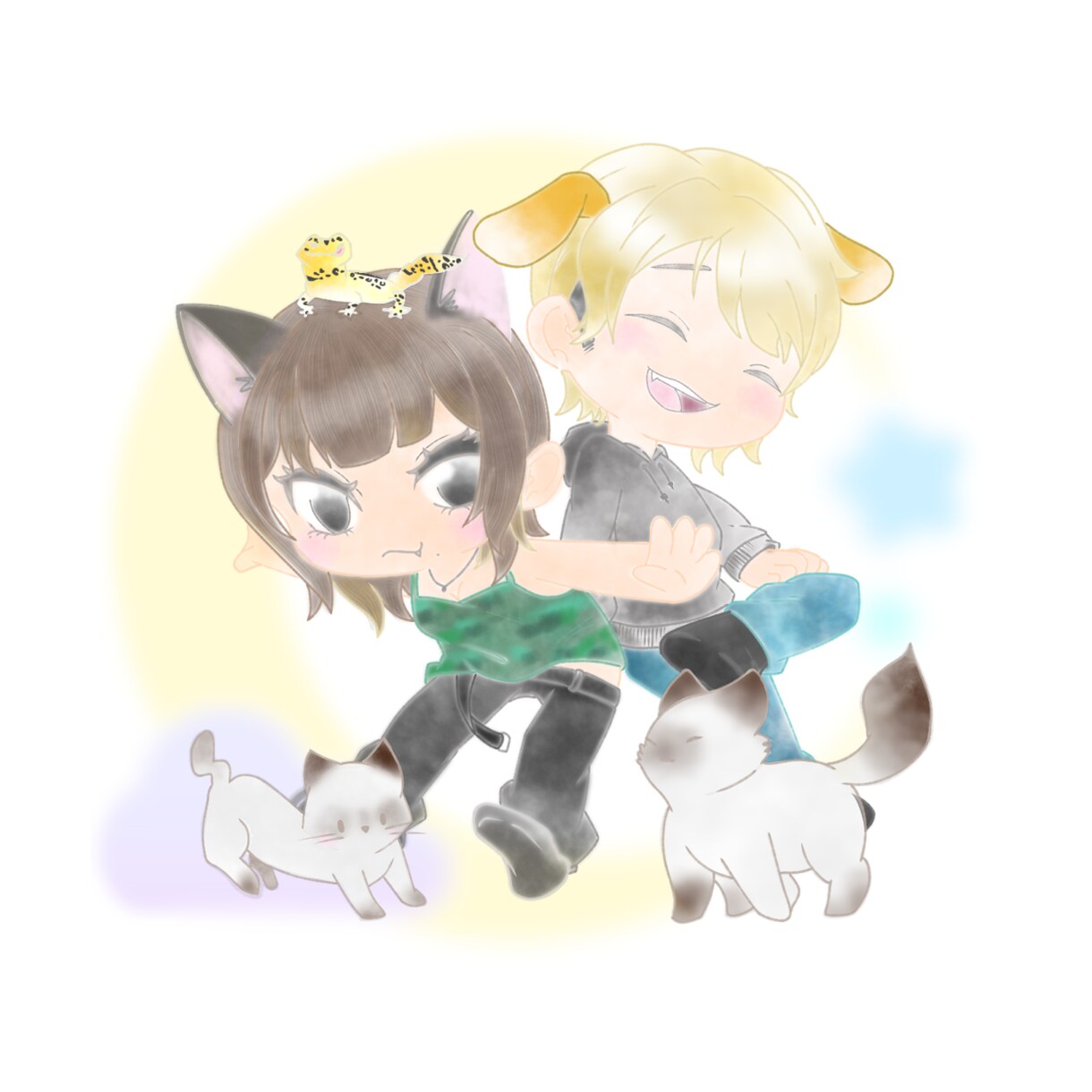 SNSや名刺など似顔絵ちびキャライラスト承ります 自分そっくりな似顔絵ちびキャライラストお直しは何度でも！ イメージ4
