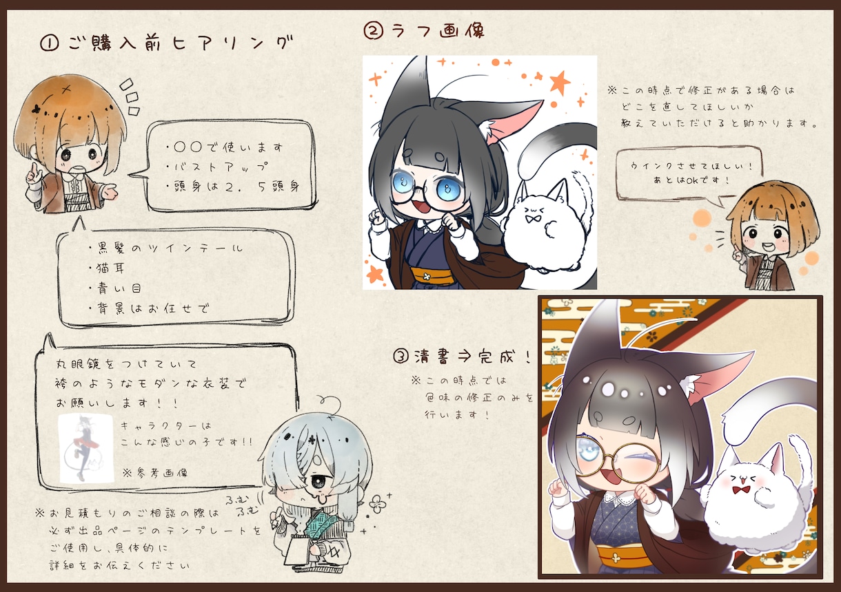 可愛いデフォルメキャラクターを制作します ◆アイコン、動画素材、グッズ等にオススメ！ イメージ3