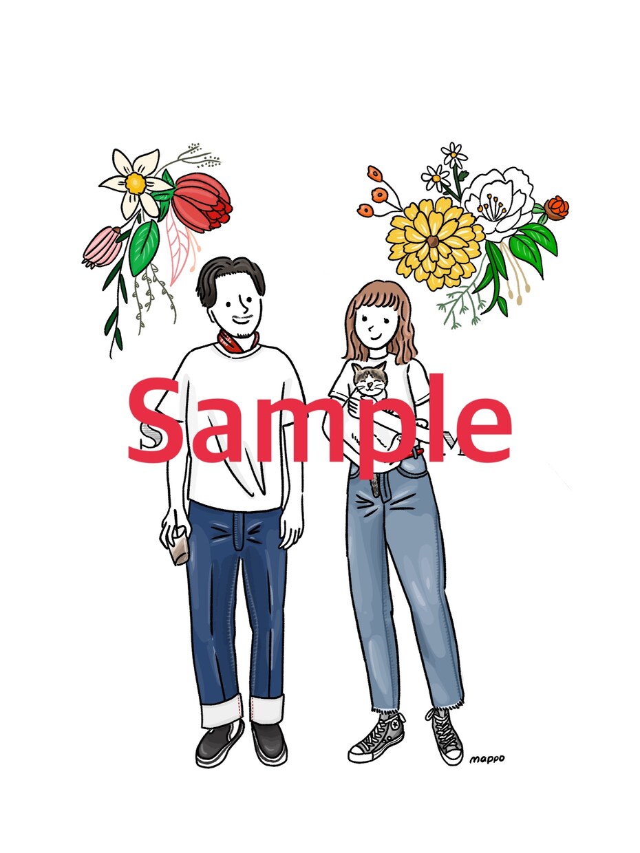シンプルでおしゃれなイラスト描きます SNSアイコンや、結婚記念・お祝いなどにも！ イメージ10