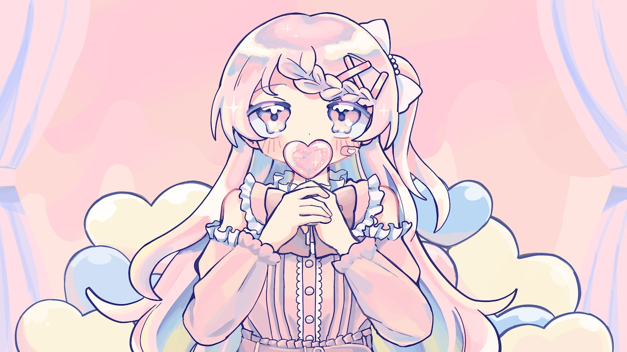 特別価格✳︎可愛いキャライラストお描きします SNSアイコン、ボカロ曲や歌ってみたのサムネイル イメージ2