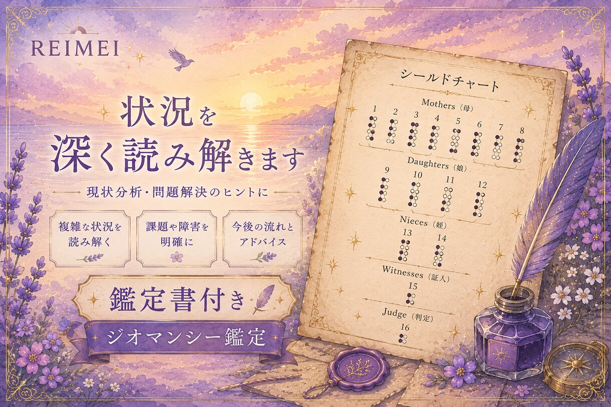 シールドチャートで状況を深く読み解きます 【シールドチャートで状況を深く読み解き｜ジオマンシー鑑定】 イメージ1