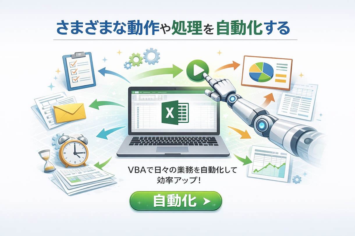 サイト運営者！マクロVBAで業務効率化します Excel業務を自動化し作業時間を大幅削減します！ イメージ2
