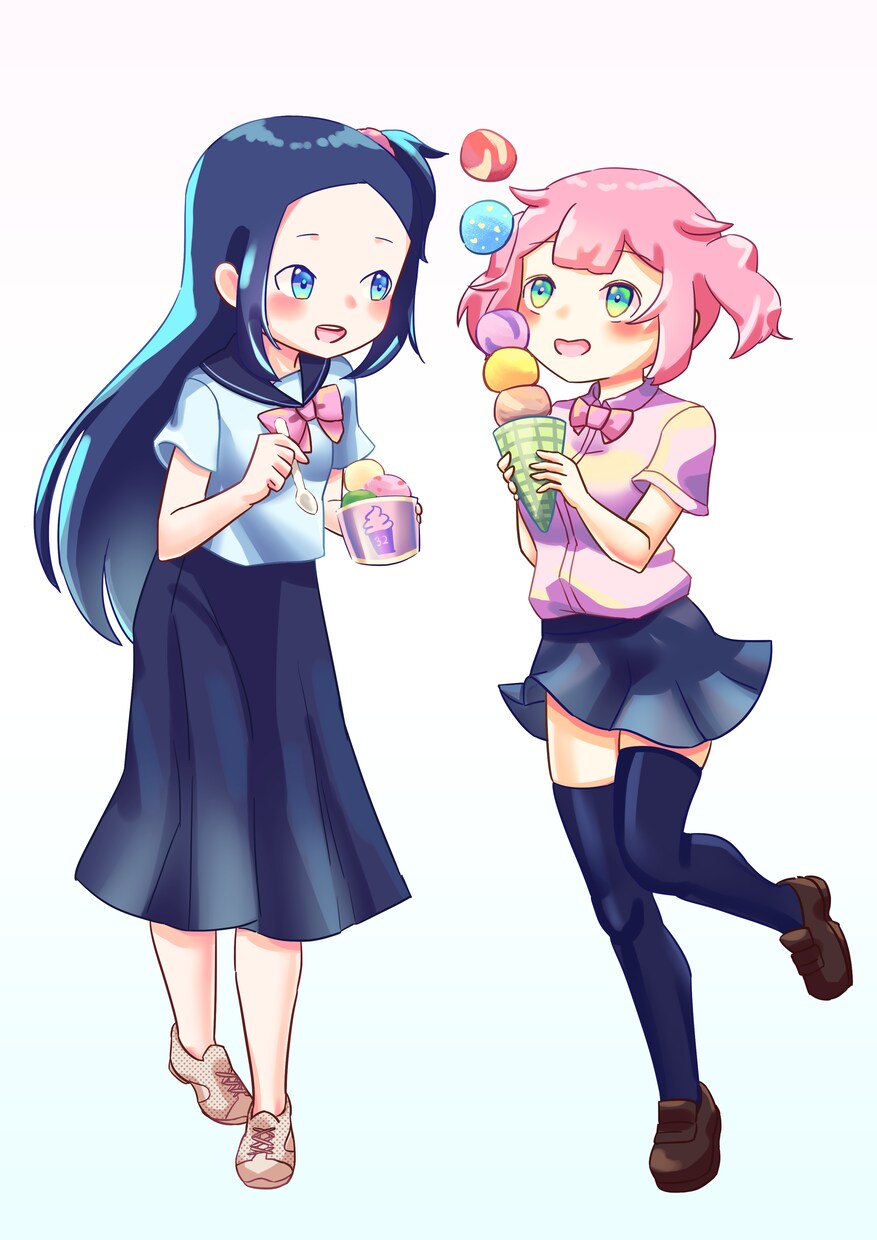 女の子キャラクターの可愛い立ち絵イラスト制作します デフォルメ強めで温かみのある色使いが特徴です イメージ2