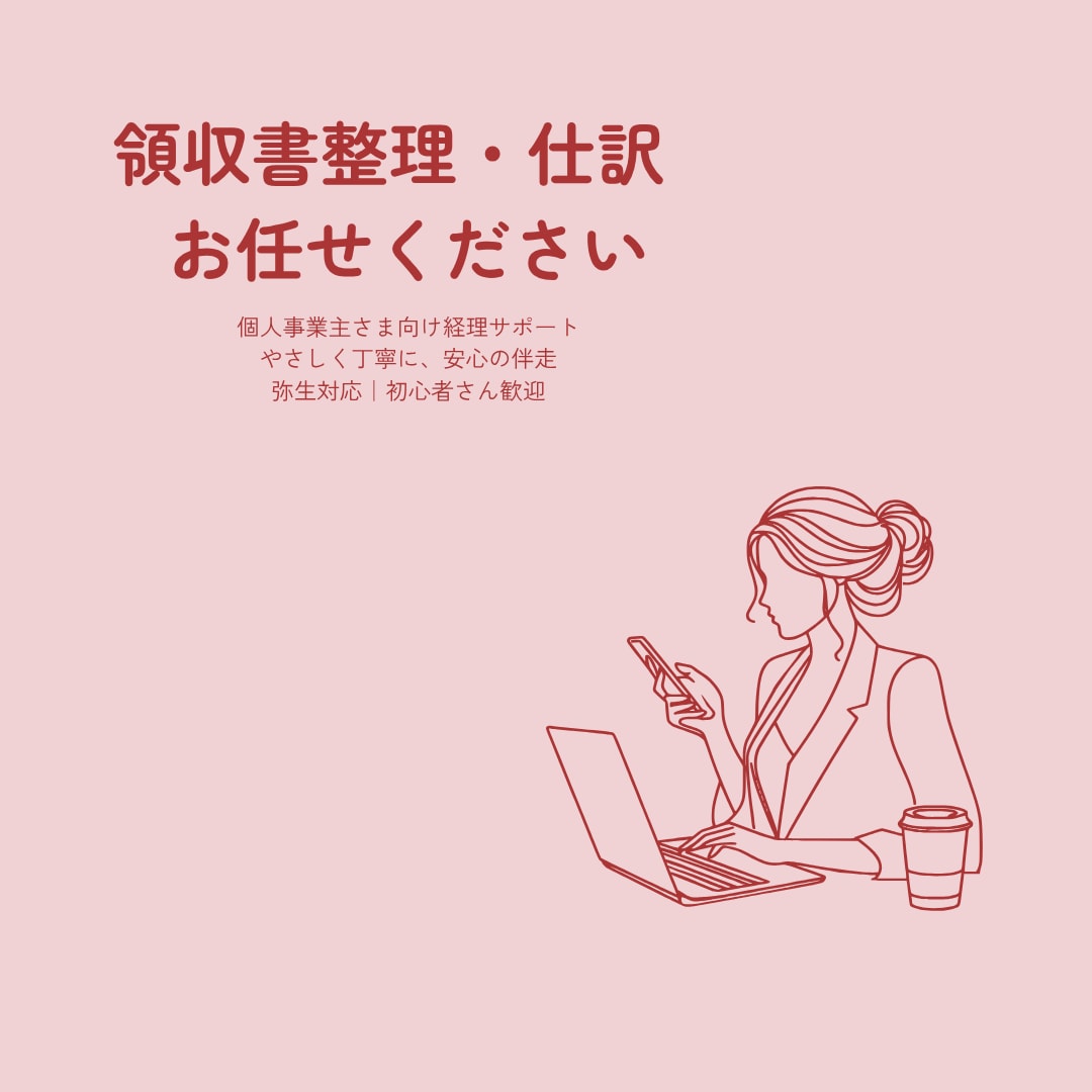 初心者さん歓迎！仕訳サポートします やさしく丁寧に、安心して任せられる経理サポート イメージ1
