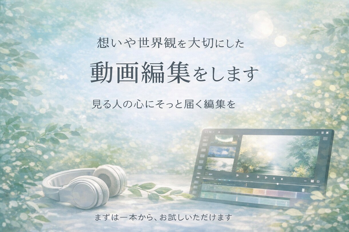 想いや世界観を大切にした動画編集をします 見る人たちの心にそっと届く編集を イメージ1