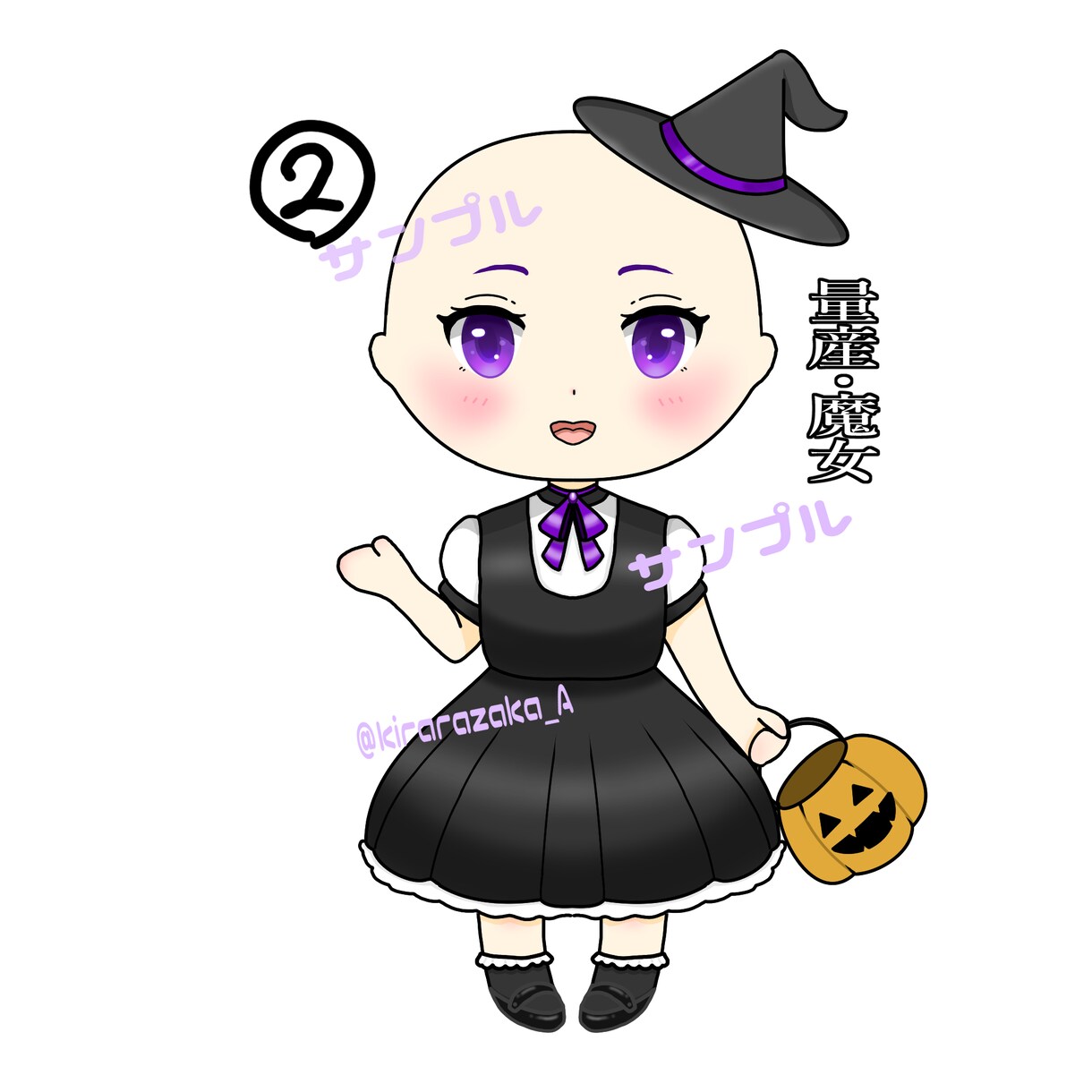 ハロウィン向け‼️パーツ分け⭕️ミニキャラ描きます 【10月29日まで】衣装変更⭕️ハロウィンイラスト‼️ イメージ3
