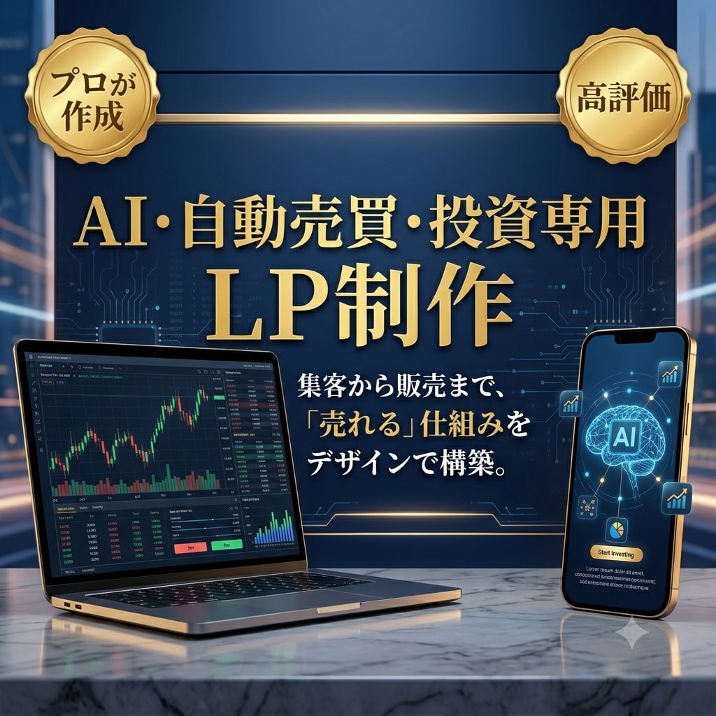 FX・投資・AIサービス向けのLP制作します サービス内容が伝わる！見やすいLPを制作します！ イメージ1